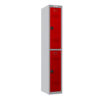 Phoenix PL Series PL1230GRC 1-Spaltiger 2-türiger Personalschrank grauer Körper/rote Türen mit Zahlenschlössern
