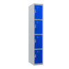 Phoenix PL Series PL1430GBE/ADD 1-spaltiger 4-türiger Personalschrank Grauer Korpus/Blaue Türen mit Elektronikschloss