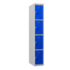 Phoenix PL Series PL1430GBK 1-Spaltiger 4-türiger Personalschrank grauer Körper/blaue Türen mit Schlüsselschloss