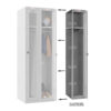 Phoenix PLC Series PLC1133GGC/ADD 1-spaltiger 1-türiger Klar-Personalschrank in Grau mit Kombinationsschloss