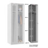 Phoenix PLC Series PLC1133GGK/ADD 1-spaltiger 1-türiger Klar-Personalschrank in Grau mit Schlüsselschloss
