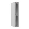 Phoenix PLC Series PLC1230GGK 1-spaltiger 2-türiger Klar-Personalschrank in Grau mit Schlüsselschloss