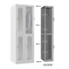 Phoenix PLC Series PLC1233GGE/ADD 1-spaltiger 2-türiger Klar-Personalschrank in Grau mit Elektronikschloss