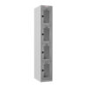Phoenix PLC Series PLC1433GGC 1-spaltiger 4-türiger Klar-Personalschrank in Grau mit Kombinationsschloss