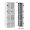 Phoenix PLC Series PLC1433GGC/ADD 1-spaltiger 4-türiger Klar-Personalschrank in Grau mit Kombinationsschloss