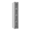 Phoenix PLC Series PLC1433GGK 1-spaltiger 4-türiger Klar-Personalschrank in Grau mit Schlüsselschloss