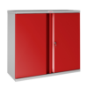 Phoenix SCL Series SCL0891GRK 2-türiger Stahlschrank mit 1 Fach, grauer Körper & rote Türen, mit Schlüsselschloss