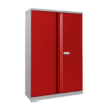 Phoenix SCL Series SCL1491GRE 2-türiger Stahlschrank mit 3 Fächern, grauer Körper & rote Türen, mit Elektronikschloss